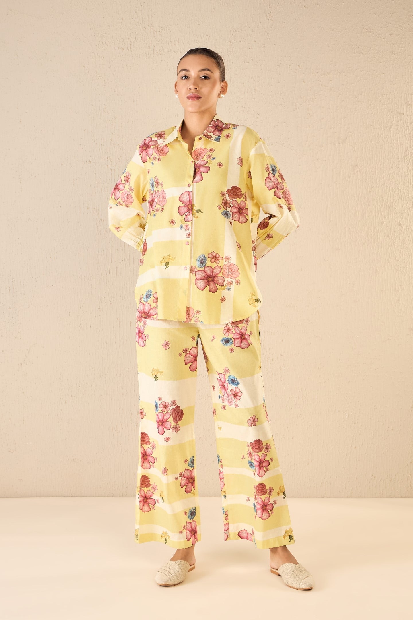 Fleura Gathered Shirt - Yellow