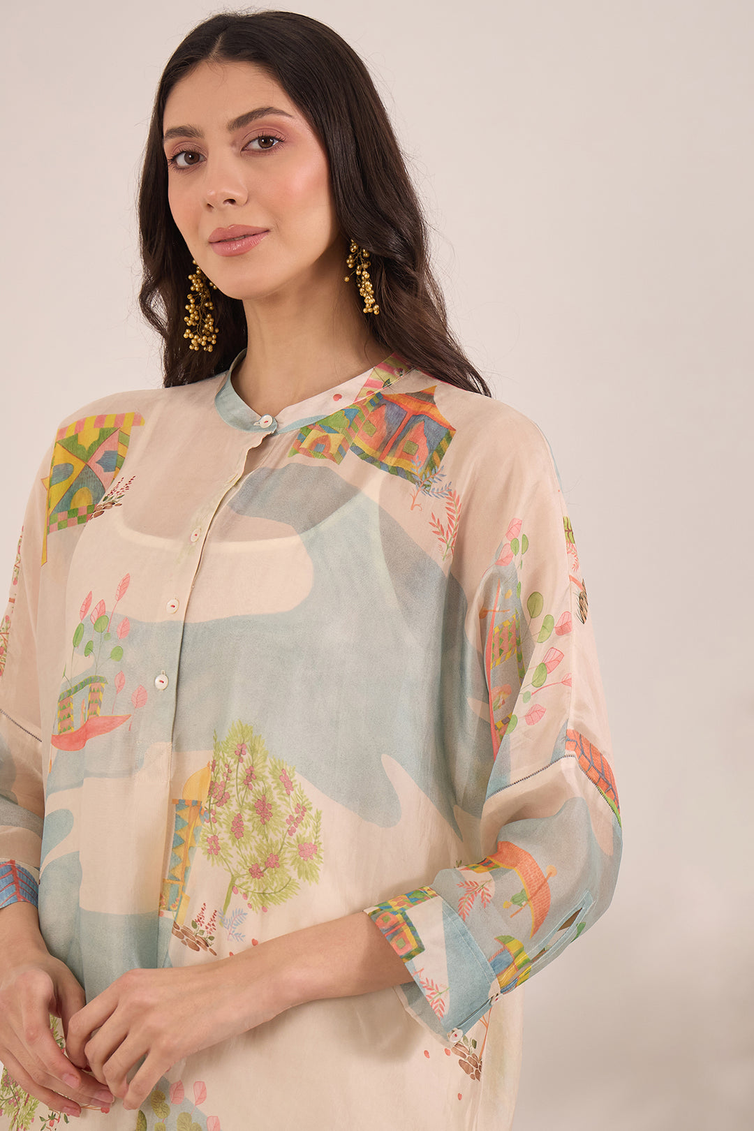 Silk Organza Kimono Tunics