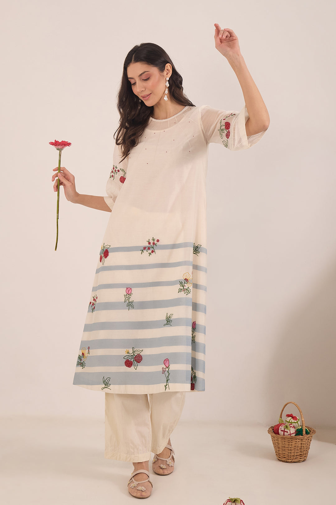 Festive Chanderi kurta