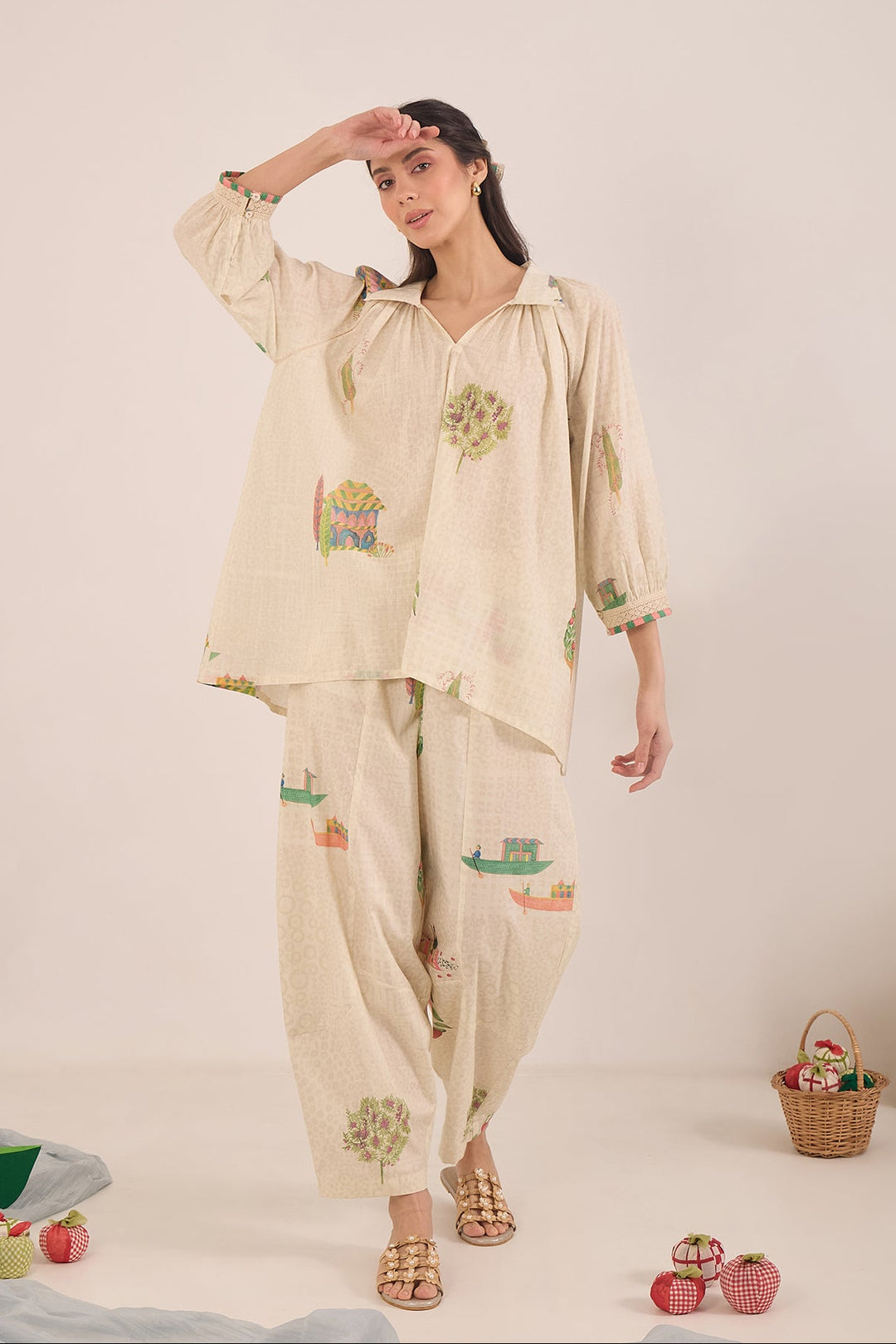 Designer Co-ord Set With Pants