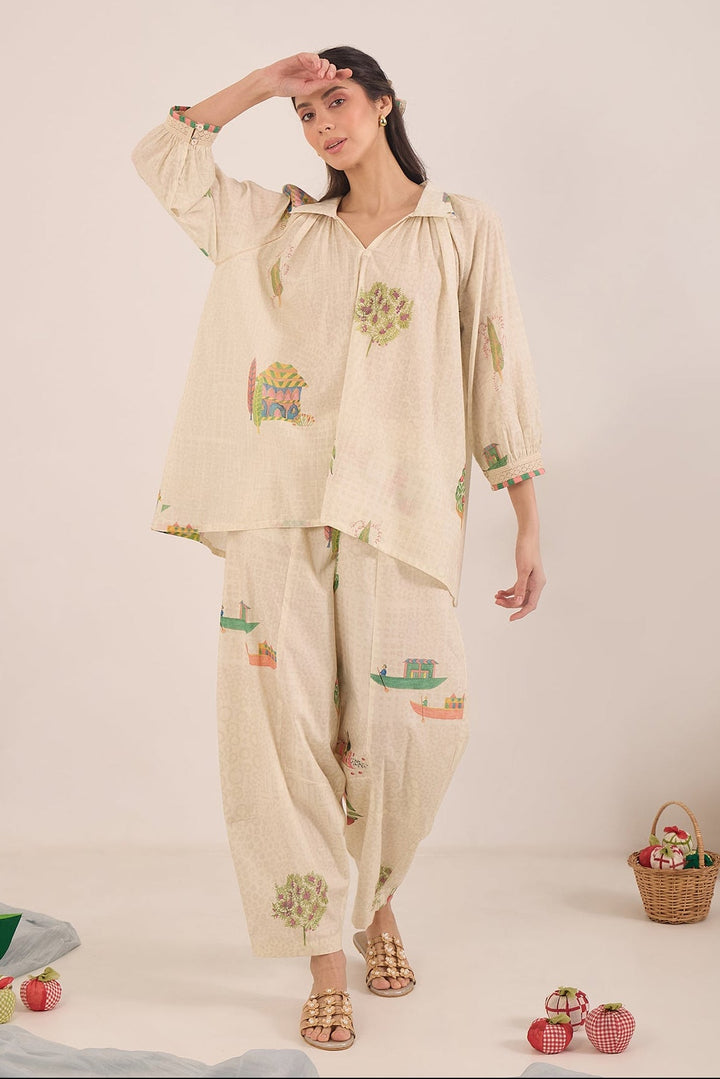 Designer Co-ord Set With Pants