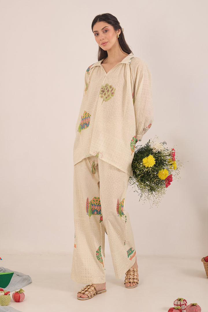 Ivory Co-ord Set For Women