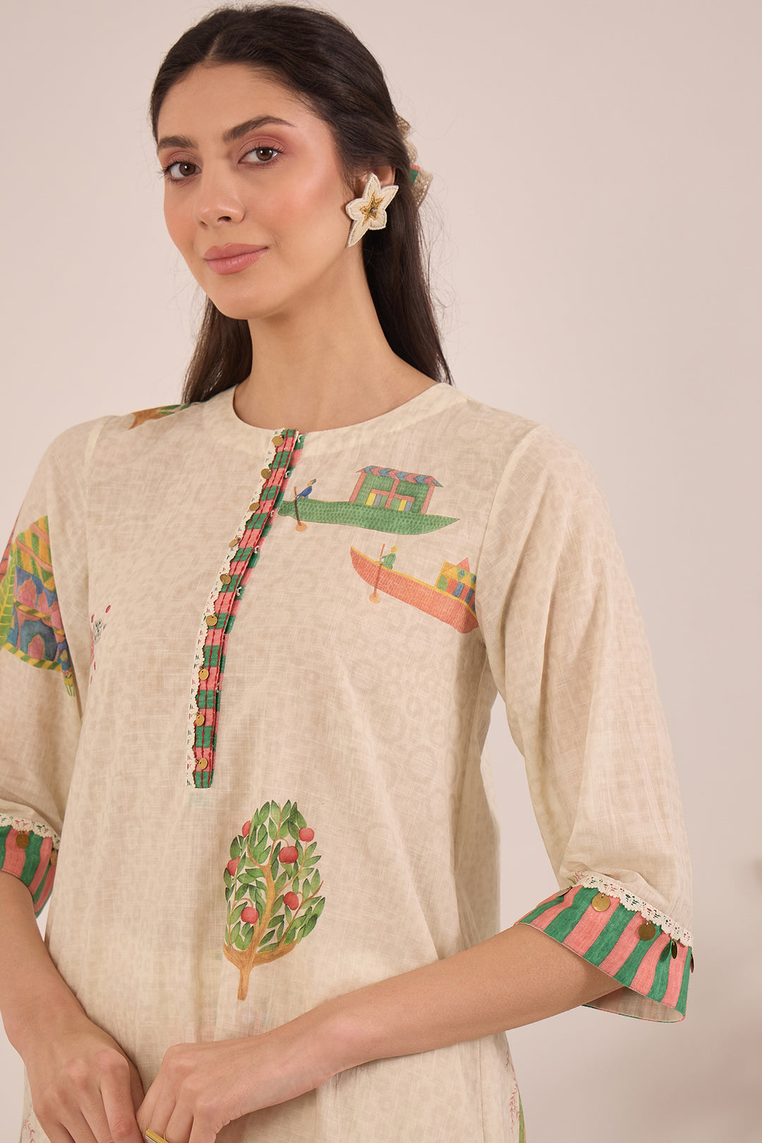 GULPOSH: COTTON SHORT TUNIC