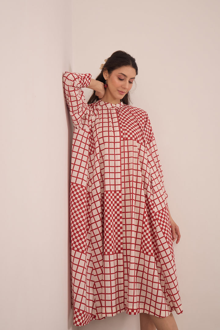 Checkered Cotton Dress