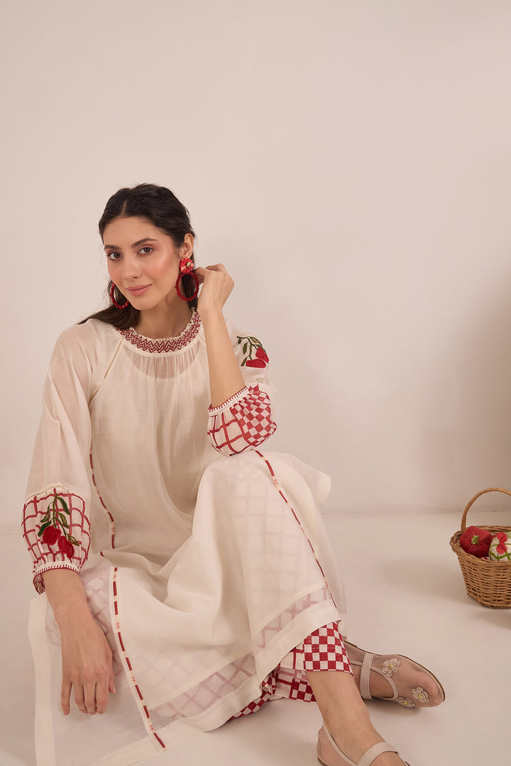 Check pattern kurta