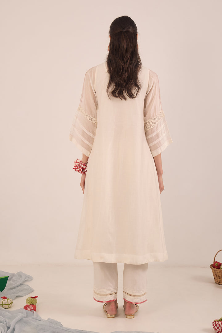 Designer ivory kurta outfit