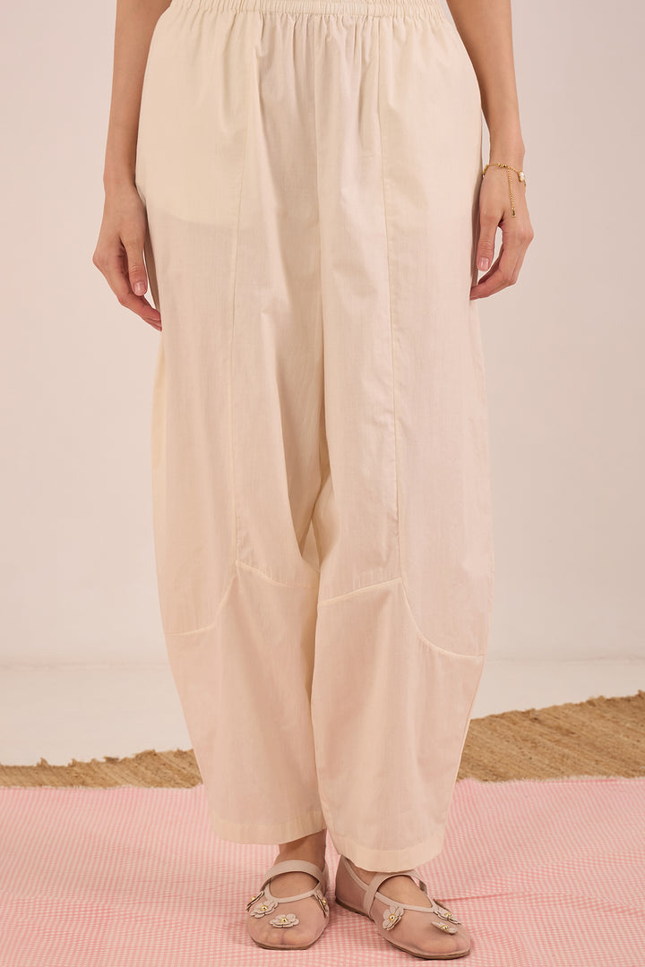Ivory Cotton Pants