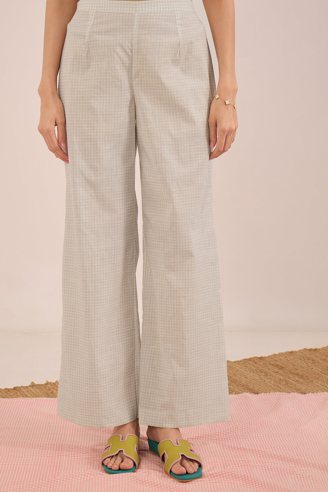 Cotton Check Pants
