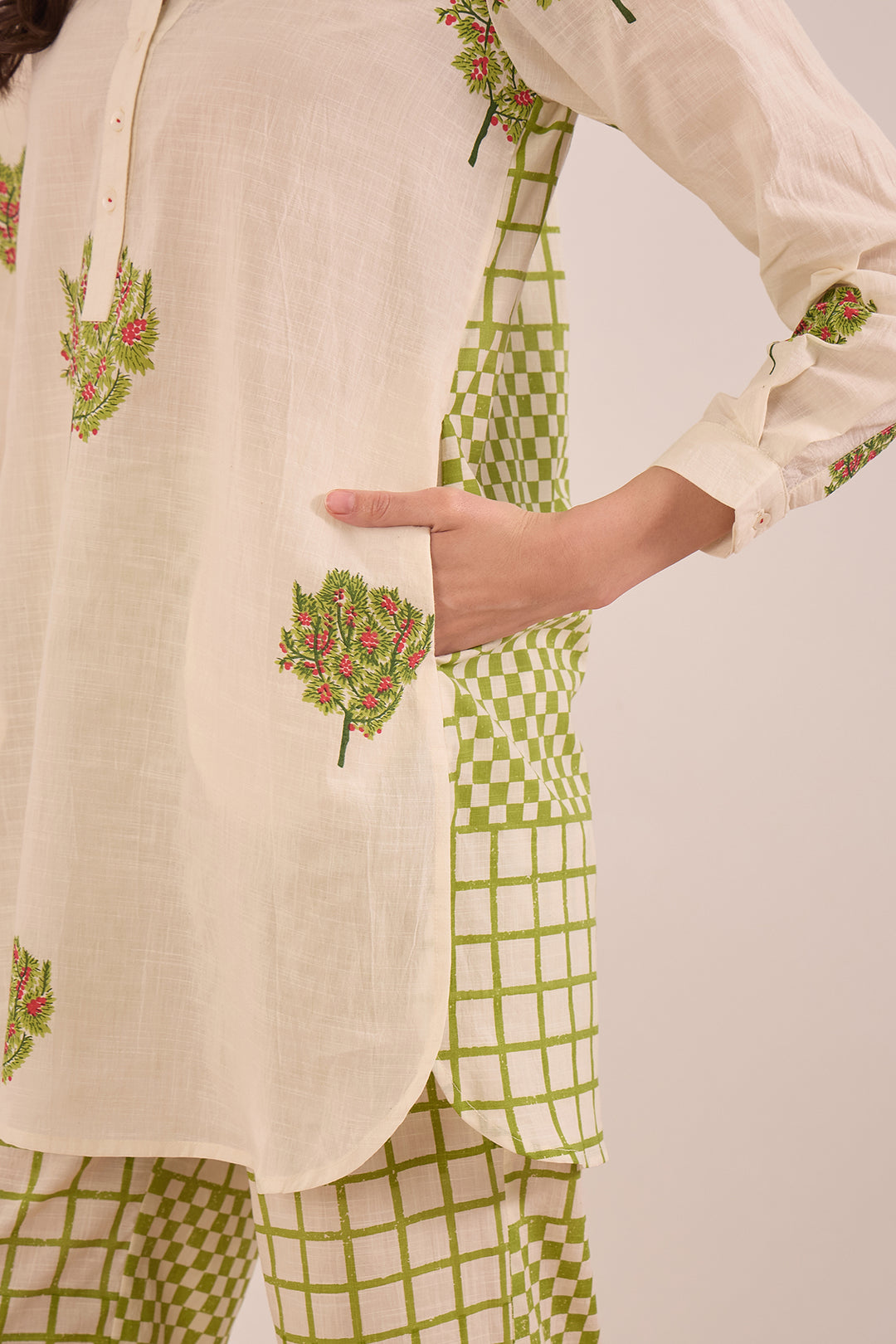 COTTON APPLE TREE TUNIC - IVORY