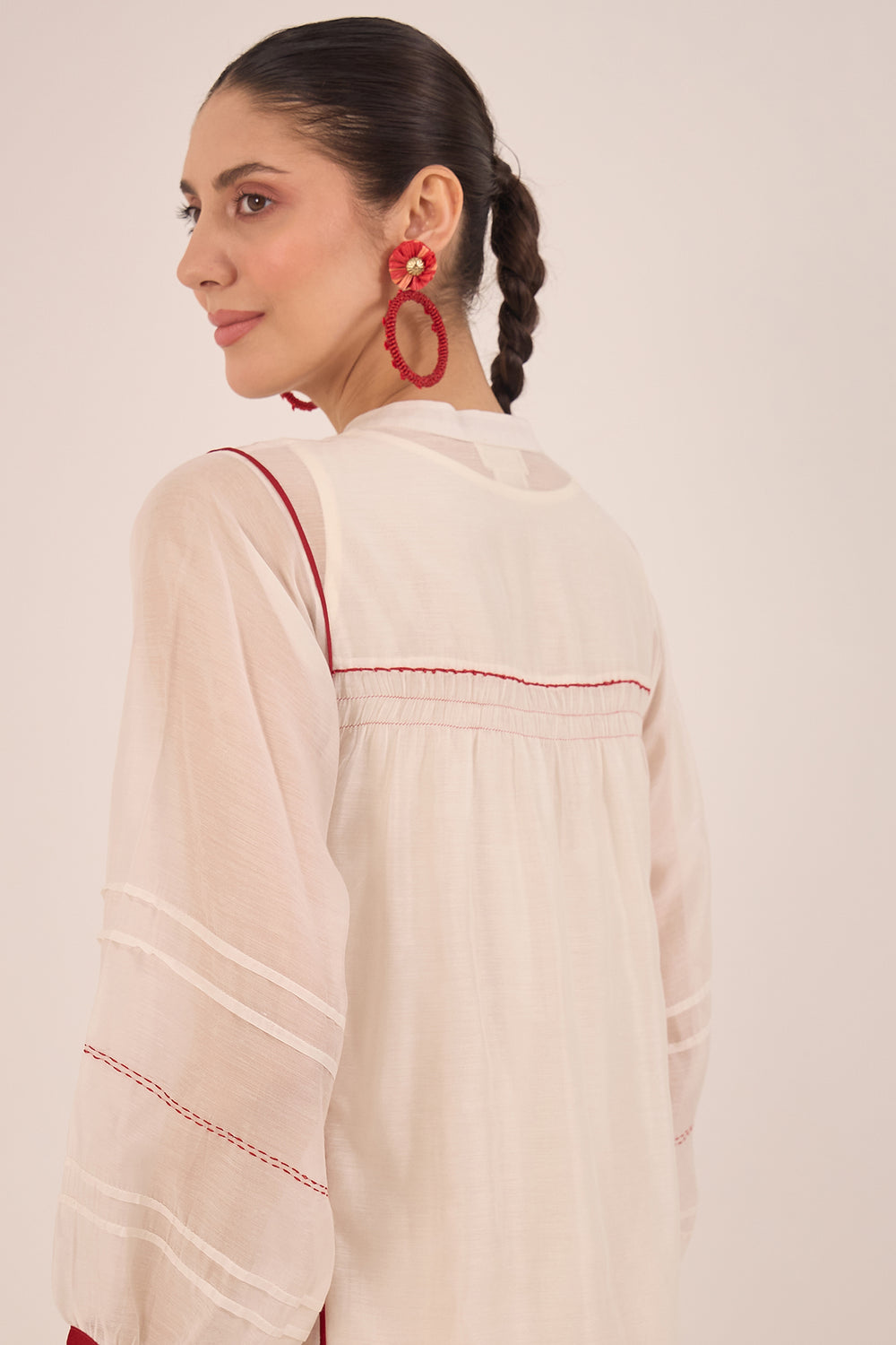 Embroidered kali ethnic kurta