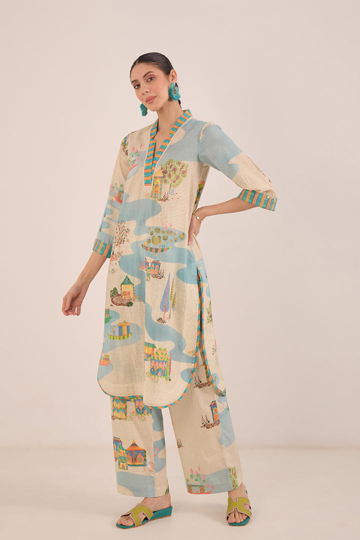 V-Neck Co-ord Set 