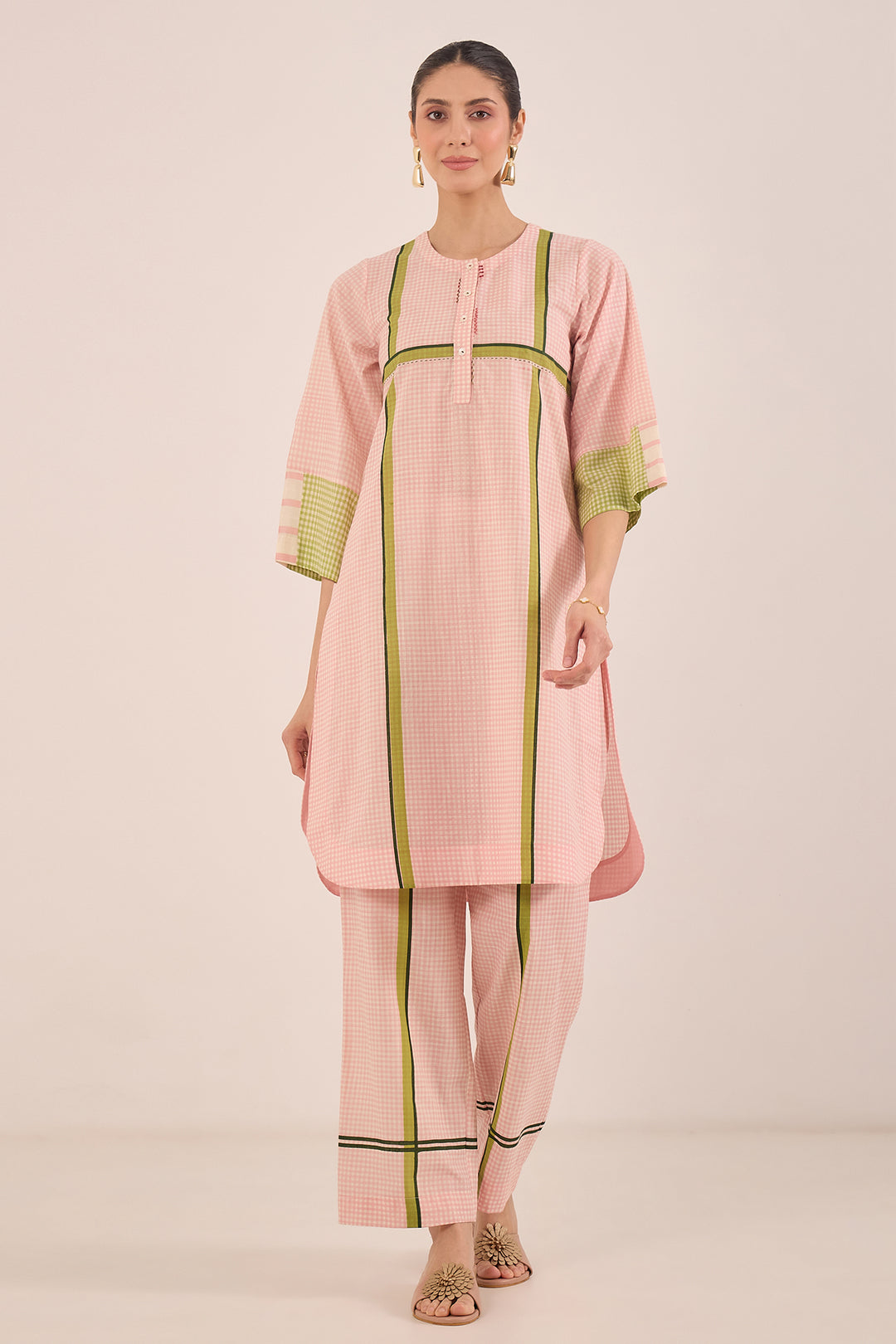 Pink Checkered Co-ord Set 