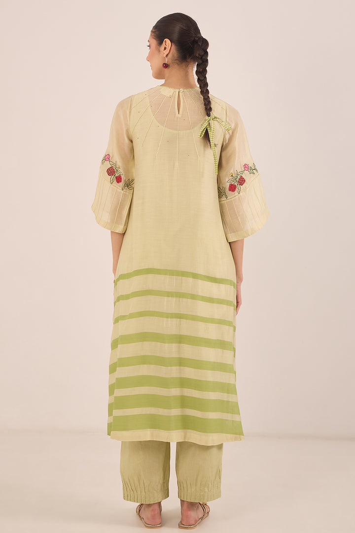 Designer green kurta women