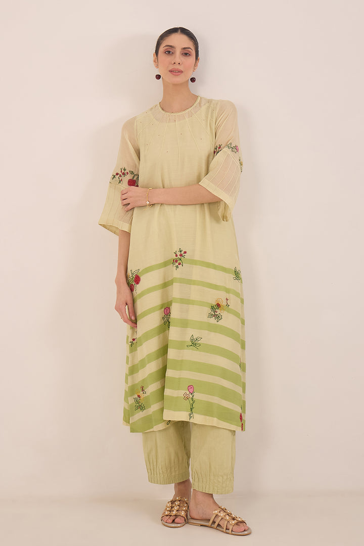 Designer green ethnic outfit