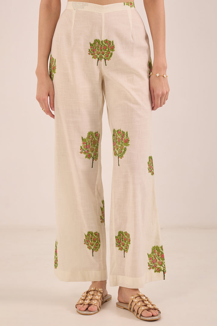 Ivory Wide Leg Pants