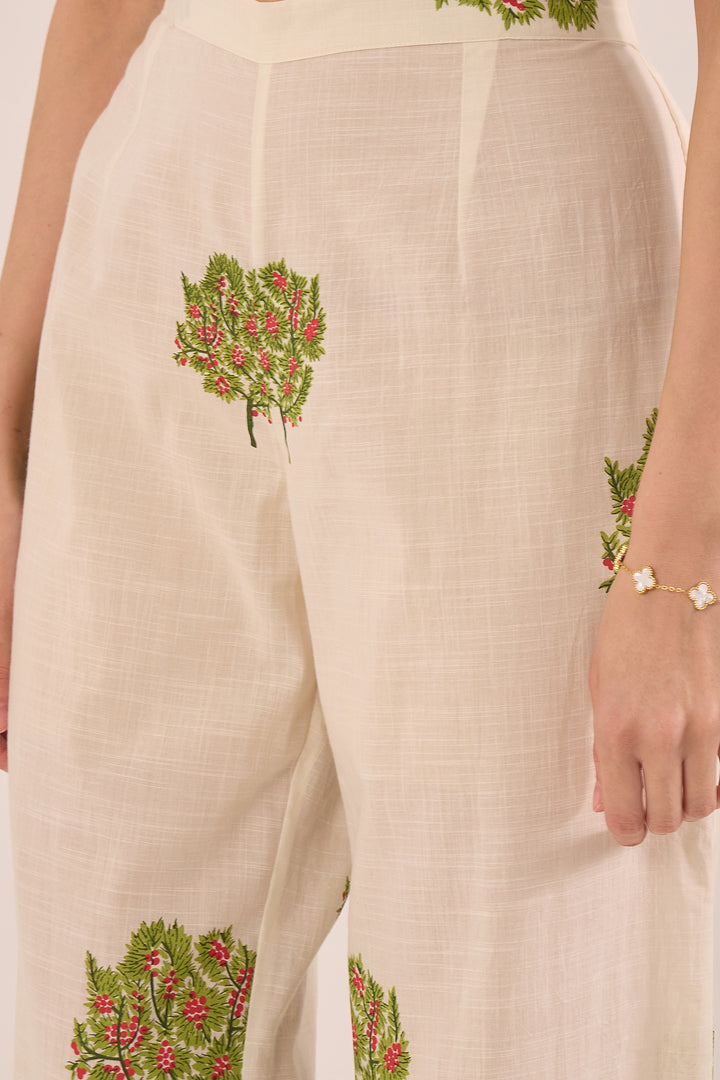 Ivory Cotton Pants Online
