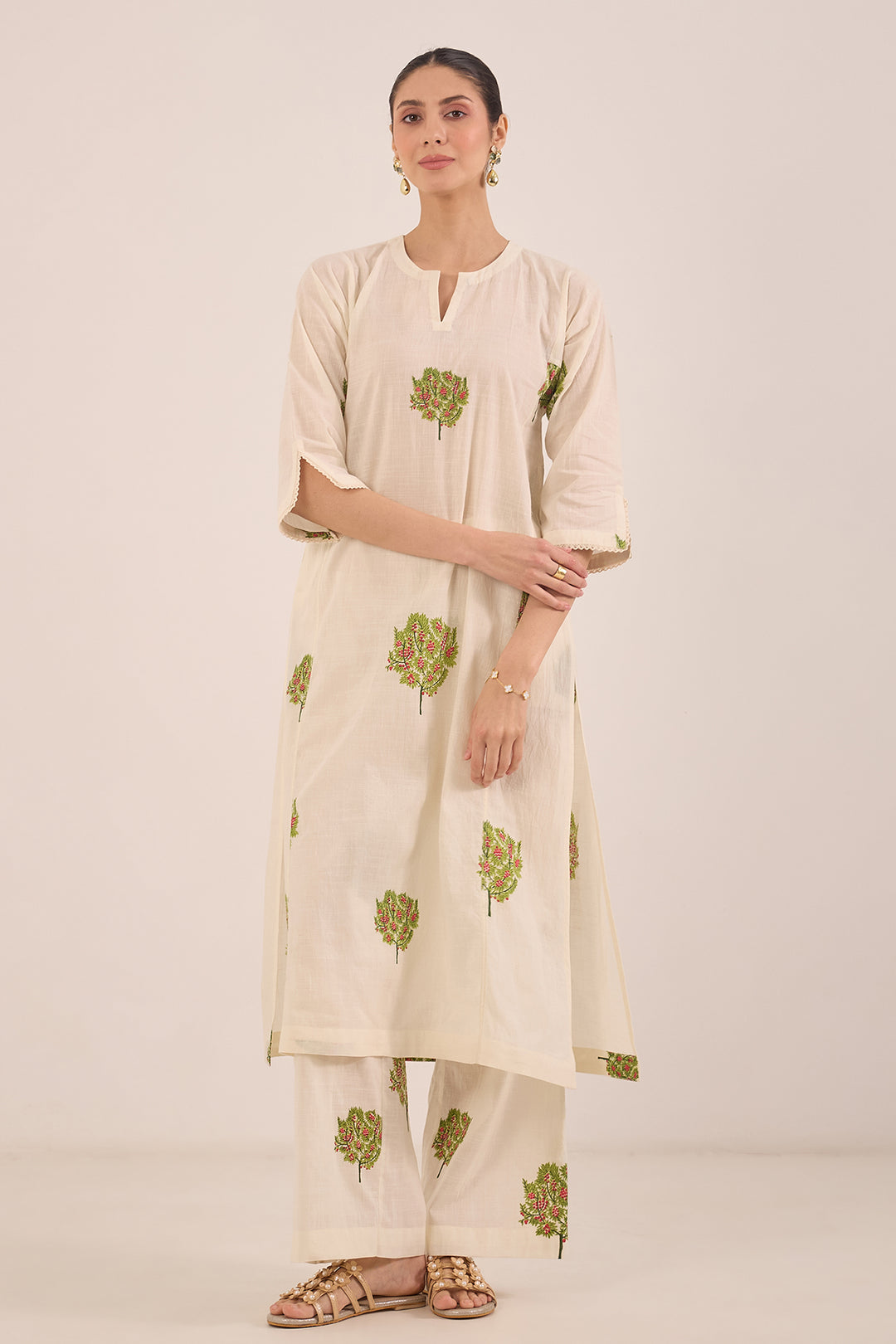 Festive ivory kurta