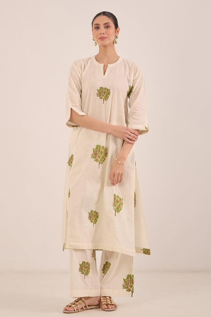 Festive ivory kurta