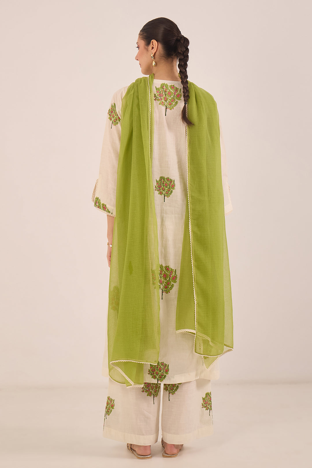 KOTA DORIYA DUPATTA - GREEN