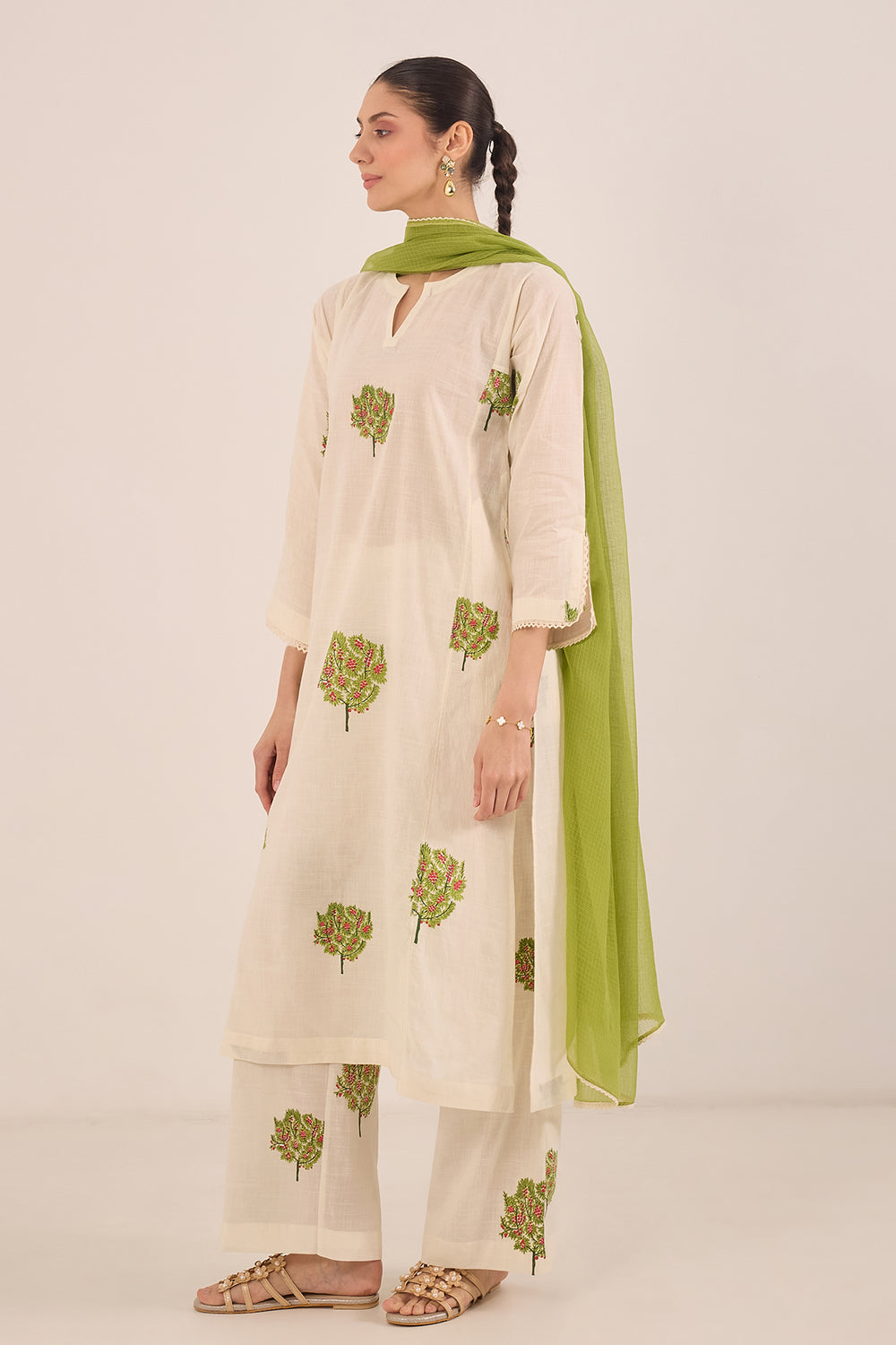 Designer cotton kurta set
