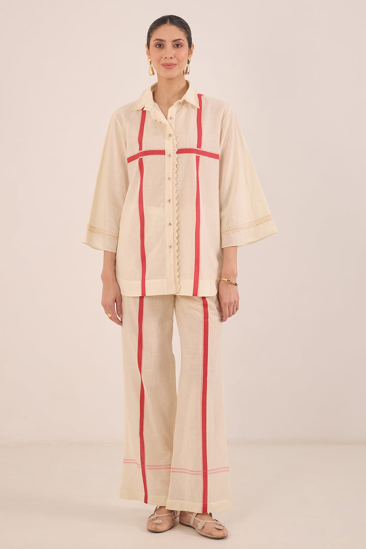 Cotton Cross Stripe Pants Online