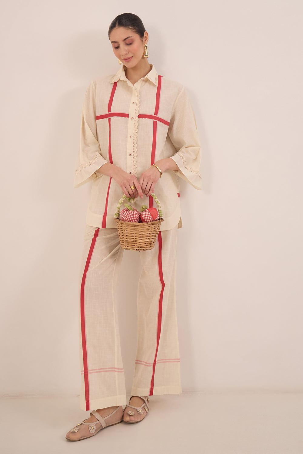 Stripe Co-ord Set For Women 