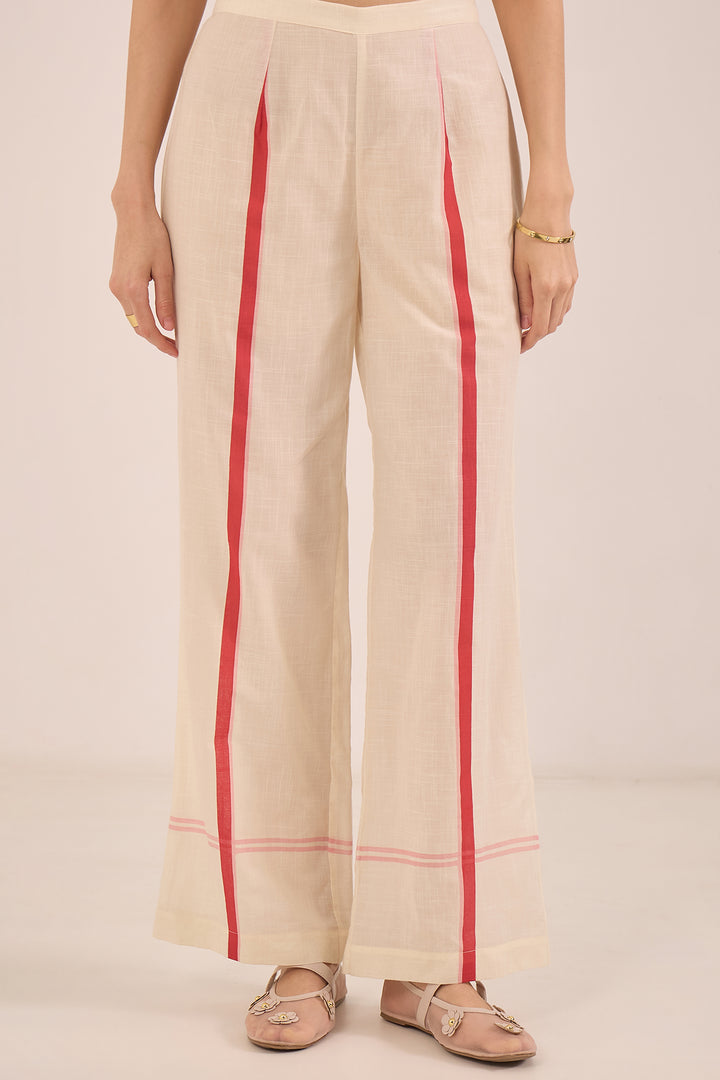 Cotton Cross Stripe Pants