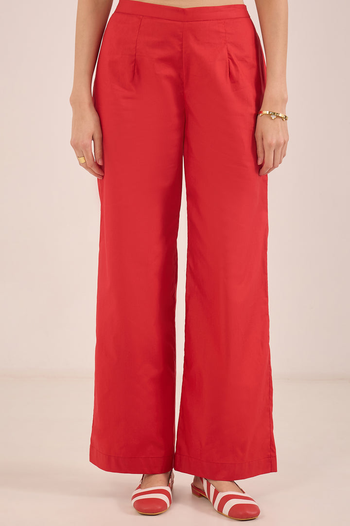 Red Cotton Pants 