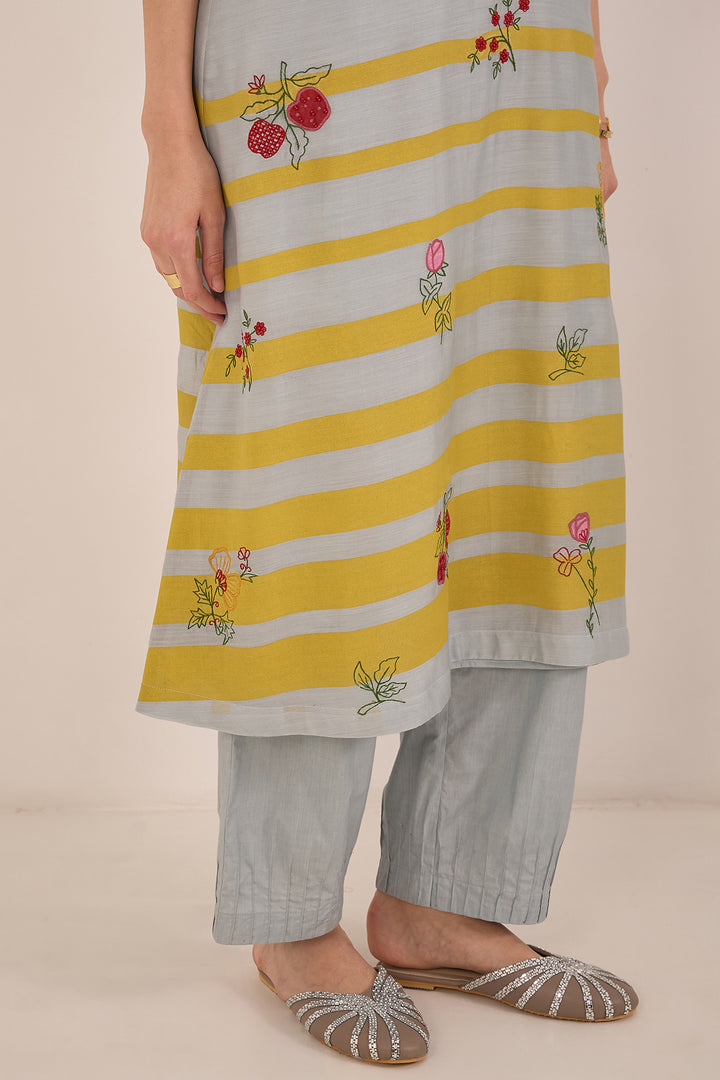 Elegant Chanderi kurta design