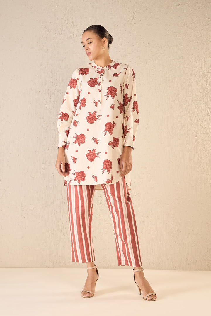 VINTAGE ROSE: RED ROSE TUNIC