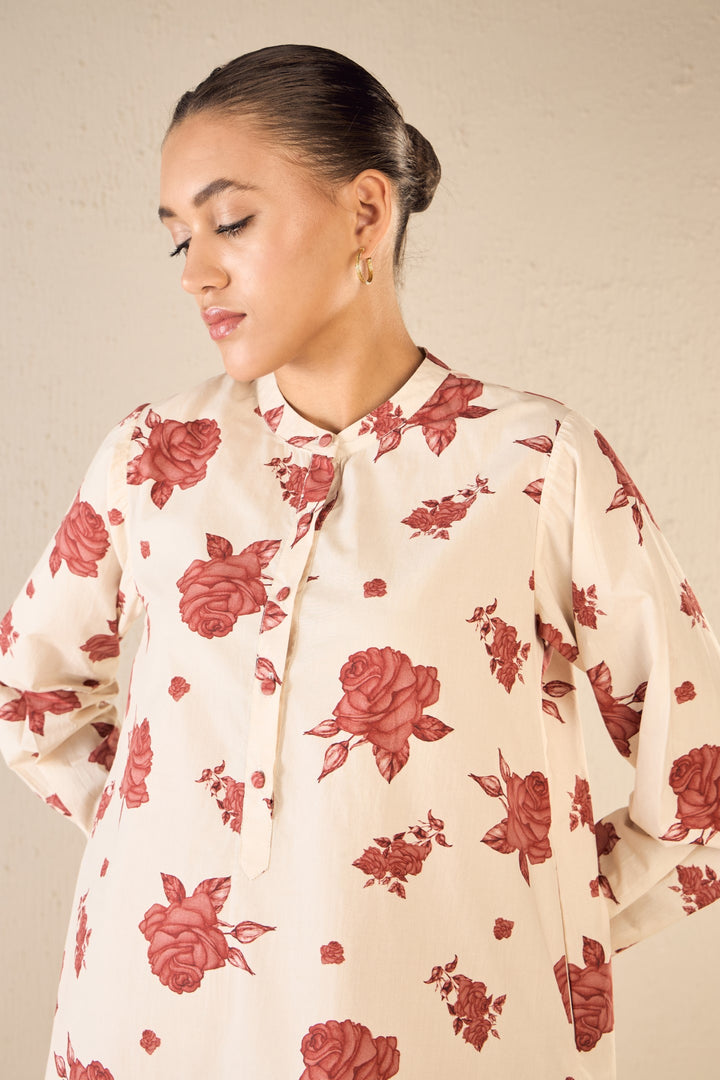 VINTAGE ROSE: RED ROSE TUNIC