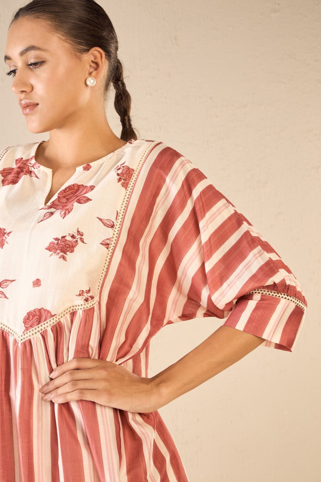 VINTAGE ROSE: RED STRIPE CAPE