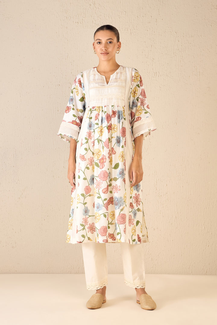 FLORA: MULTICOLOR FLORAL KURTA