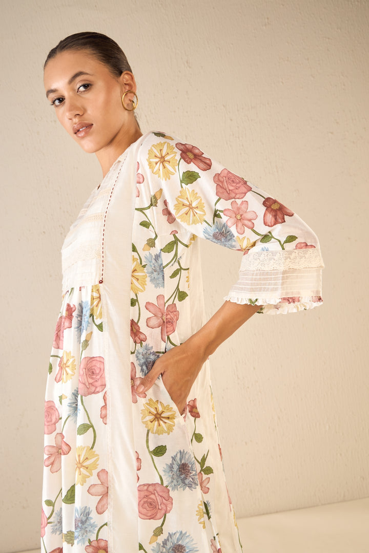 FLORA: MULTICOLOR FLORAL KURTA