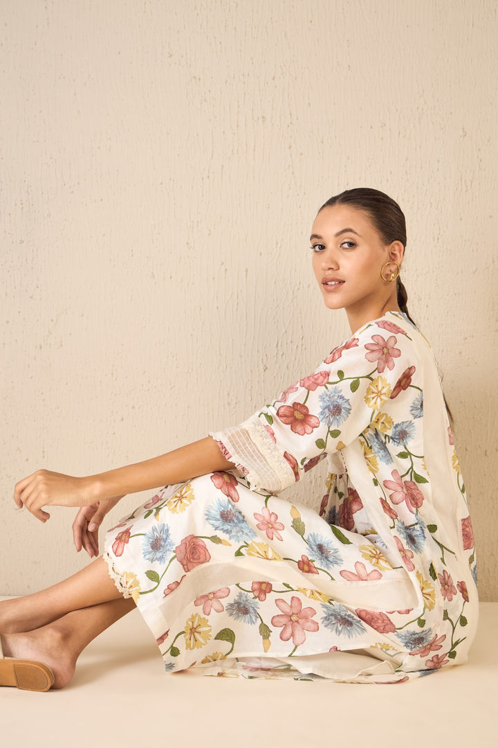 FLORA: MULTICOLOR FLORAL KURTA