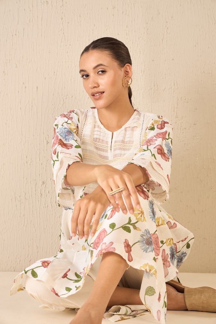 FLORA: MULTICOLOR FLORAL KURTA