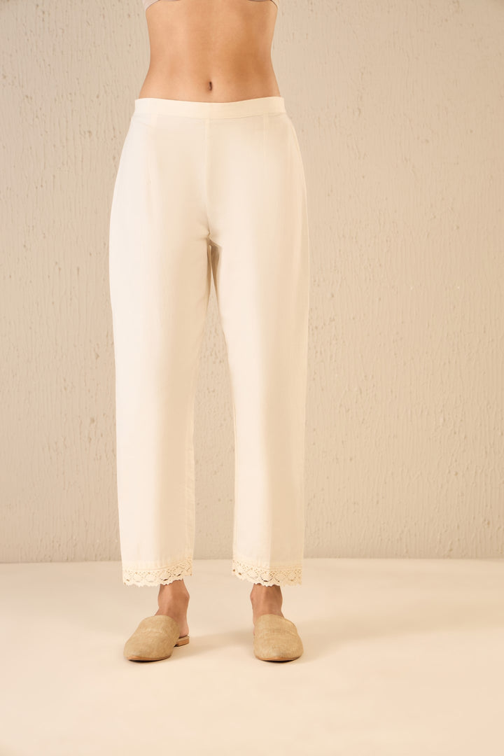 PETALNET: IVORY LACE PANTS