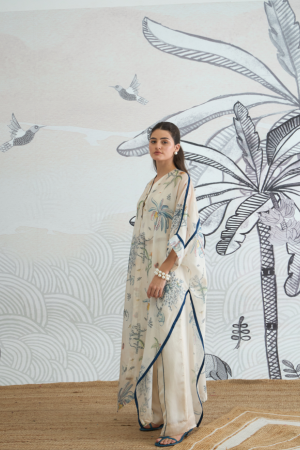 JUNGLE LONG CAPE WITH WAISTCOAT TOP AND PANTS