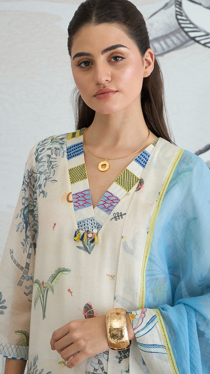 JUNGLE V-NECK Dupatta