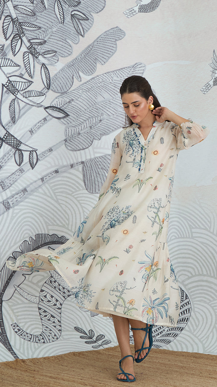 JUNGLE FRILL DRESS