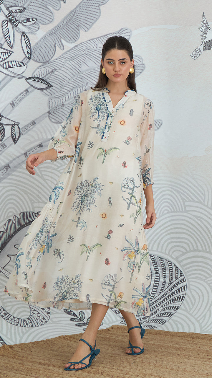 JUNGLE FRILL DRESS