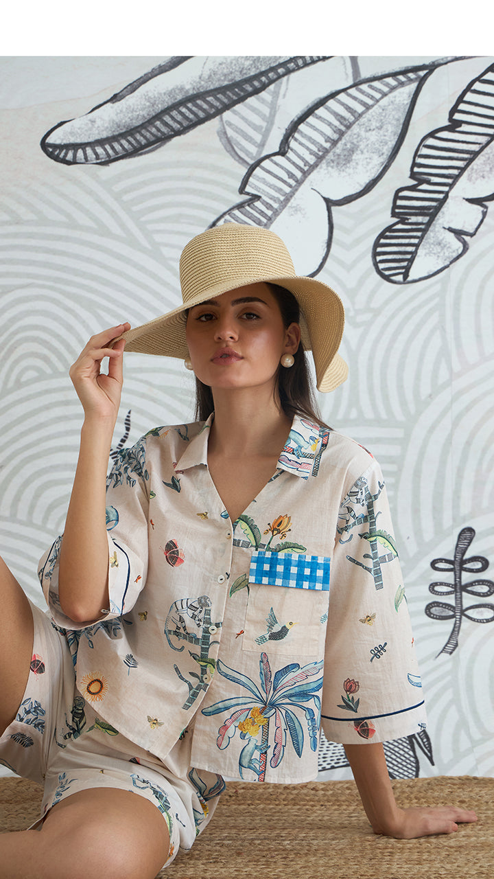 JUNGLE CROP SHIRT AND SHORTS