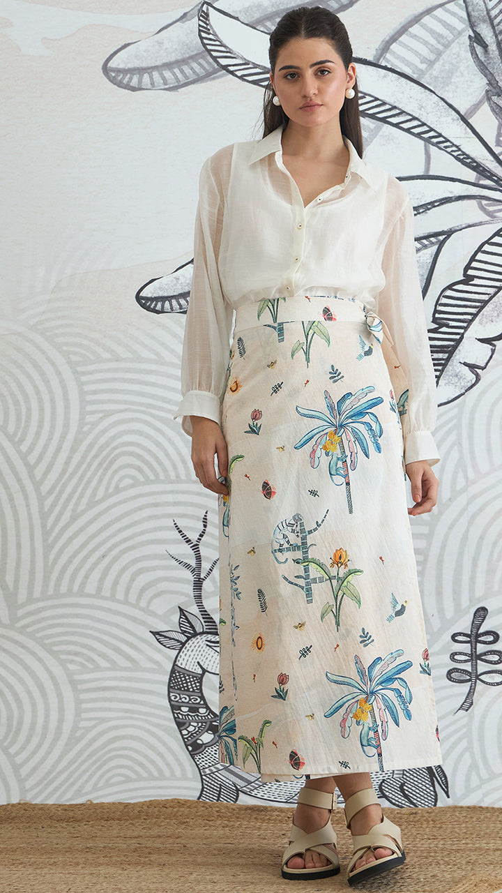 JUNGLE WRAP SKIRT
