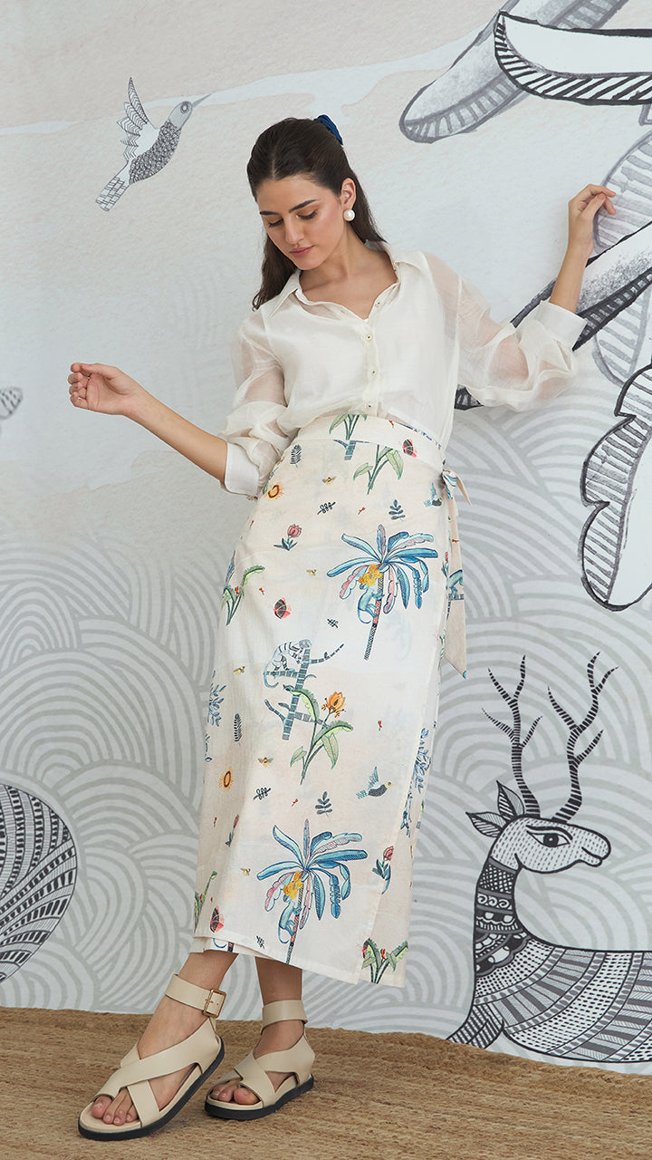 JUNGLE WRAP SKIRT