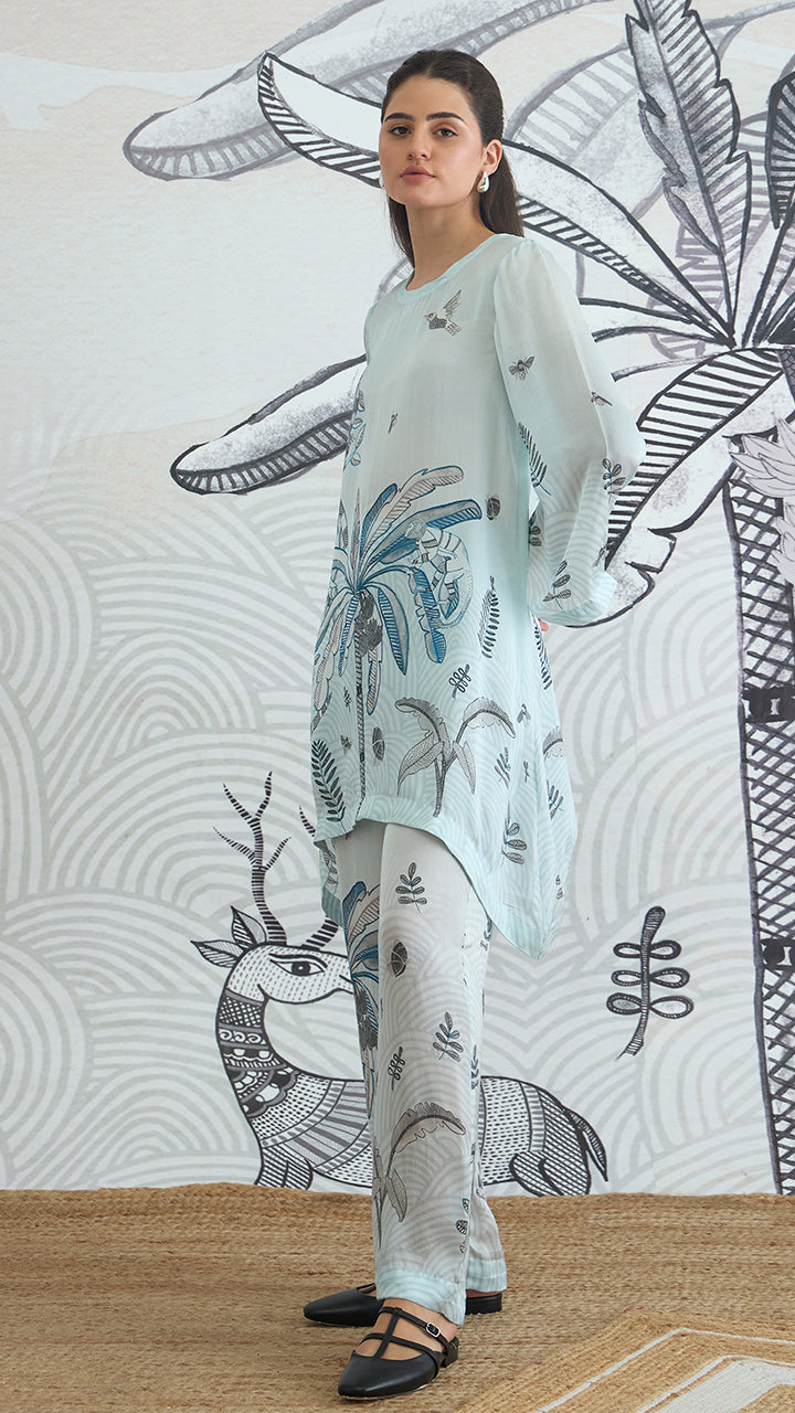 POWDER BLUE CO-ORD TOP