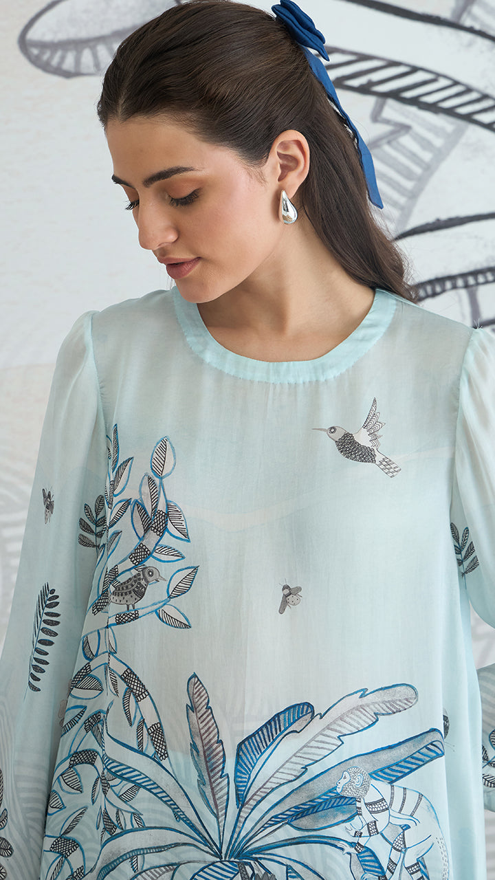 POWDER BLUE CO-ORD TOP