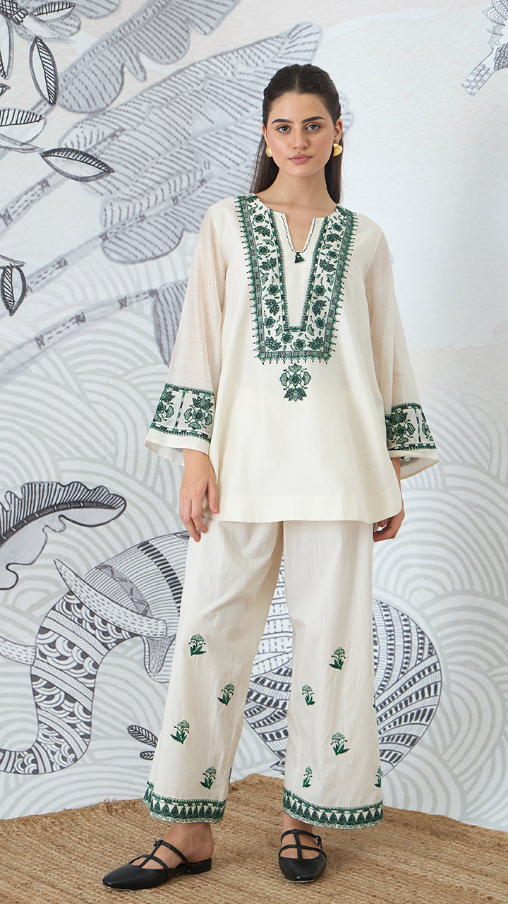 GREEN YOKE PANTS