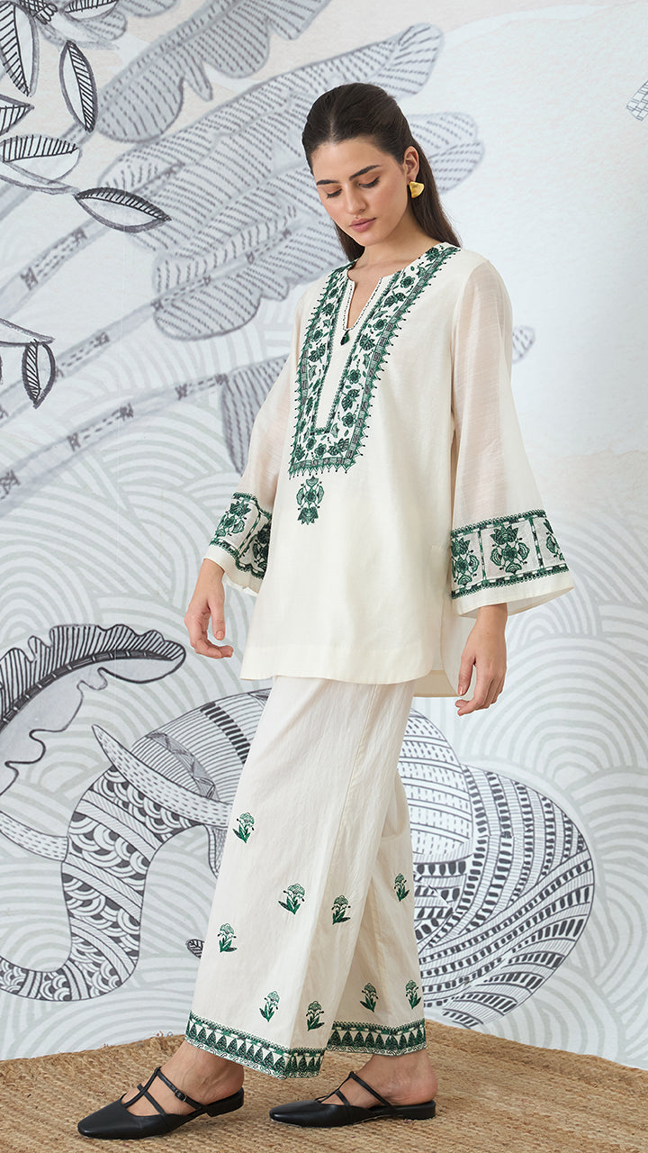 GREEN YOKE PANTS