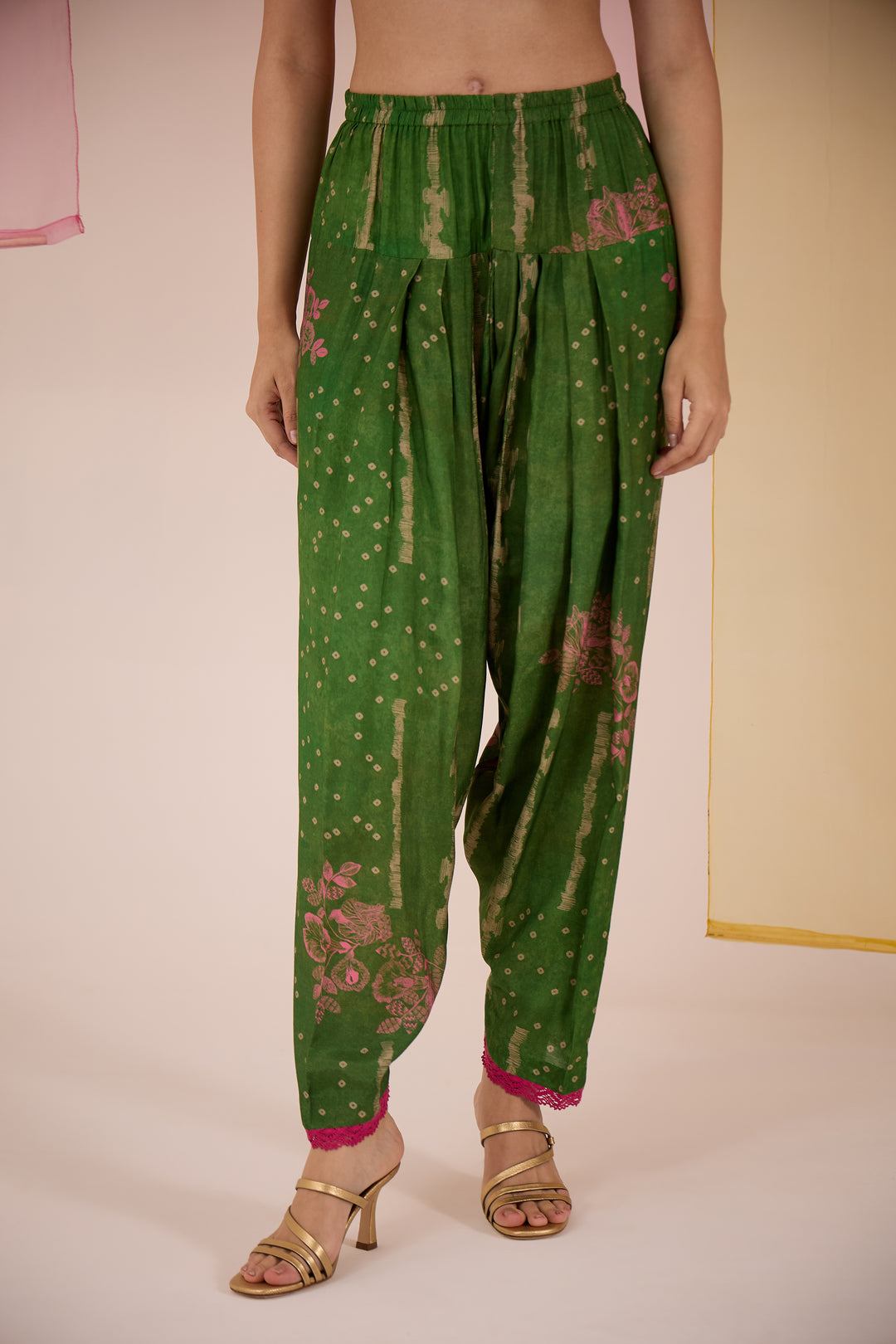 SAMAHAR: Green Tulip Salwar
