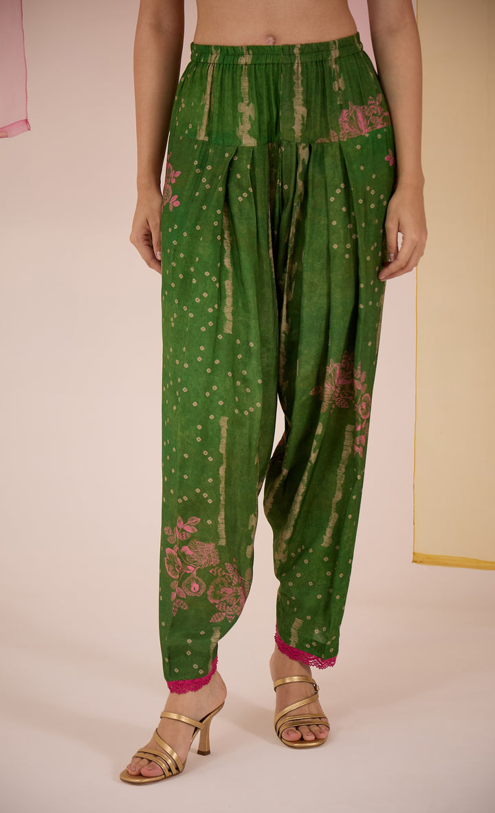 SAMAHAR: Green Tulip Salwar